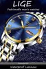 Orologio da polso da donna alla moda da donna al quarzo giapponese LIGE Svizzera Luxury Brand reloj mujer Orologio da polso da donna impermeabile
