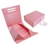 Spot Anpassbare tragbare Flip-Geschenk-Wrap-Faltschachtel kann mit Ledertaschen bekleidet Bekleidungsschuhe Allgemeine Verpackungspapierhülle