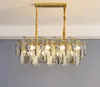 Luxury Crystal Chandelier Modern Enkel Vardagsrum Lampa K9 Dekorativ sot / Klar ljus blandad färg