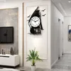 Horloges murales monter le vent et les vagues horloge silencieuse Cooper bois design moderne maison décorative montre salon décoration
