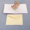 Kreative Rosa englisch Willkommen Baby Mädchen Kinderwagen Muster Rechteckige Umschlag für Mitgliedskarte DIY Dekorative Geschenk Wrap