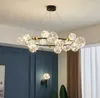 Moderne or/noir lustre lampe verre bulles métal pendentif éclairage LED perles étoile luminaire pour salon chambre