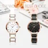 OLEVS Moda Cerâmica Watchstrap Quartz Mulheres Impermeáveis ​​Marca de Luxo para Data Clock Presente 210616
