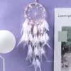 Dream Catcher with Lights Handmade Wall Hanging Decor Ornaments Wind chime for Girls Bedroom Car Colorful Feather Dreamcatchersc T2I53041