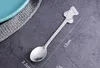 Stainless Steel Coffee Spoons Christmas Gifts Tableware Dessert Spoon Ice Cream Candy Tea Honey Spoon Tablewares xmas Gift HH21-837