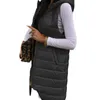 Vrouwen Vesten Mouwloze Puffer Jassen Vrouwen Capuchon Katoen Gewatteerde Down Vest Winter Streetwear Rits Zak Plus Size Lange Jassen