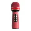 Micrófonos Micr￳fono de Karaoke con Bluetooth para tel￩fono, amplificador de condensador inal￡mbrico incorporado, cambiador voz tarjeta sonido y altavoz