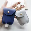 PU Leather Hand Sanitizer Bottles Holders Keychain Bag With 30ML Bottle Leopard Print Hand Soap Bottle Holder Key Ring Pendants Cover