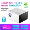 T10 Android LCD Projector 1080P Full HD LED Projectors Wifi Bluetooth 2800 Lumens Beamer Home Business Media Player Kids Education Game