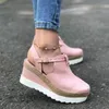 Women's Sandals Vintage Wedge Shoes Woman Buckle Strap Straw Thick Bottom Flats Platform Sandal Flock Female Shoes Summer 2020