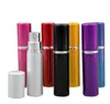 2021 Parfymflaska 5ml Aluminium anodiserad kompakt parfym Aftershave Atomiser Atomizer Fragrance Glas Doft -bottel Blandad färg