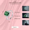 Modian Tasarım Moda Gerçek 925 Ayar Gümüş Yeşil Özel Kesim Yüzük Düğün Parmak Zirkonya Takı Nişan Yüzük Kadınlar için 211217