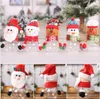 Christmas Candy Box Hanging Hand Children Creative Gift Ideas Transparent Kids Plastic Doll Jar Storage Bottle Santa Bag Sweet New Year Home Party Decorations