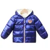 Jungen Mädchen Kleidung Kinder Casual Mit Kapuze Daunenmäntel Herbst Winter Warme Mode Outwear Kinder Feste Jacke Für 2-6 Jahre 211204