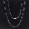 collier de tennis de diamant noir pour hommes