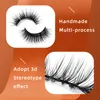 3D Natural False Eyelashes 10 Pairs Faux Mink Lashes Reusable 100% Handmade Dramatic Long Thick Soft Wispy Fluffy Volume Eyelash 11 Styles Eye Makeup Tools