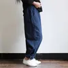 Summer Zanzea Women Elastic Waist Harem Pants Vintage Striped Casual Loose Long Turnip Baggy Trousers Cargo Pantalon S-5xl Q190508