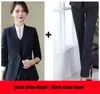 Tailleur pantalone a righe Donna Autunno Inverno Business 2 pezzi Pantaloni Blazer Set Office Lady Work Completo giacca formale Donna Taglie forti 5xl Due da donna