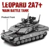 M1A2 T-14 T-14 Leopard 2A7 + Battle Battle Build Blocks WW2 مع شخصيات شخصيات الجيش الطوب الصبي لعب للأطفال Y0916