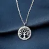 18inch crystal pave Grandma Mom Birthday Gifts 925 Sterling Silver Tree Of Life flat cable Chain Necklace