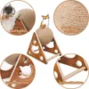 Cat Toy Interactive Cat Transer Доска Котенок Sisal Веревка шар царапина Лапы Pet Mothing царапая кошки для Toys Toys 2111122