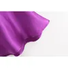 Toppies verano faldas de satén púrpura para mujer una línea midi cintura alta color sólido streetwear 210619
