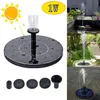 Mini fontaine d'eau à énergie solaire pour fontaine de bain d'oiseau Kit de panneau solaire debout libre décors de jardin flottants