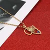 Colliers pendants Gold Color Africa Lion Collier Trendy African Map Animal Chain Jewelry2567075