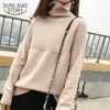 Dikke coltrui trui herfst lange mouw vrouwen trui pullover winterkleren vrouwen solide warm knitwear allemaal match 11123 210527