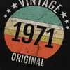 Men's T-Shirts Vintage Original In 1971 T-shirt Homme Pure Cotton 50 Years Old Birthday Gift Tee Short-Sleeve Novelty