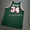100% Cousu Ray Allen Jersey Hommes Hommes XS-5XL 6XL Chemise Basketball Maillots Rétro NCAA