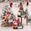 Sacos de doces de doces de cordão de Natal Bags com alças boneco de neve Rena Santa Sacos para favores de festa de crianças xbjk2110