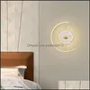 Wall Lamp Home Deco El Supplies & Garden Led Lights For Kitchen Bedroom Living Room Crystal Luster Clock Shape Scone Drop Indoor Modern Deco