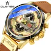 Wristwatches Men's Watch Chronograph Casual Sports Design Waterproof Leather For Men