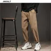 Automne coréen mode pantalons décontractés hommes couleurs solides coupe régulière chinos pantalons décontractés vêtements masculins 210528