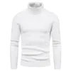 Rayé col roulé hommes chandails automne hiver pull tricoté hommes décontracté mince ourlet côtelé marque haut surdimensionné chaud pull 210524