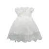 Été Dentelle Fille Robe Bébé Filles Princesse Fête De Mariage Robe Mignon Blanc Enfants Robes Pour Filles Anniversaire Demoiselle D'honneur Âge 3 à 14 Q0716