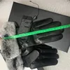 Gants en cuir de créateur classiques hommes femmes et femme écran tactile en peau d'agneau marque Five Fingers Gants hiver épaississement heat263J