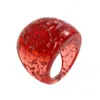 Candy Farbe Harz Acryl Geometrische Runde Ring für Frauen Mode Schmuck Party Geschenke Zubehör Großhandel
