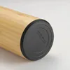 450 ml / 500ml rostfritt stål tumblers bambu kreativ intelligent termos kopp enkelhet DIY hushåll vattenflaska vattenkokare