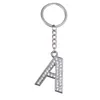 Клазочные буквы Crystal Beglics Keychain 26 Alphabet Простая ключей Кольцо Car Car Chare Souvenirs Для мужчин Rhinestone Унисекс Подарки Парень