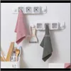 Dreiloch-Handtuchhalter, Aufbewahrung, perforierter Lappen mit zwei Haken, praktische Küchenhelfer, organisieren Hakenleisten 083Lc Lv4Uk