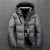 Winter Warm Mannen Jas Jas Casual Autumn Stand Collar Puffer Thick Hat White Duck Parka Mannelijke Heren Winter Down Jacket met Hood 210910