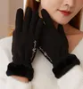 Cinq doigts gants hiver Sport de plein air en peluche velours épaissir chaud pour écran tactile coupe-vent Ski conduite moto Snowboard