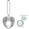 Pendentif vierge de Sublimation, transfert thermique de chaleur, personnalisé, cadeau de bricolage, pendentifs de voiture en métal blanc, ornements MMA286