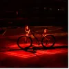 Luzes de emergência Acessórios de bicicleta Red LED de segurança Laser 5 LEDs Aviso de bicicleta leve