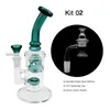 8.5INCH Glas Vatten Bongs Hookahs DAB Rigar Rör med TERP Slurpers Splash Guard Beveled Edge Quartz Banger Nails Spinning Carb Caps