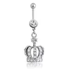 2 cores Crown Style Belly Piercing Body Jewelry Button Ring Anel de anel de umbigo barriga 88859072