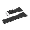 YQI 34mm Strap Big Size band Large Width Calf Genuine Leather Watch Band Black Brown for watches