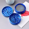 Mode 4-Layer Zinc Alloy Blue Skull Herbal Herb Tobacco Grinder Crusher Rök